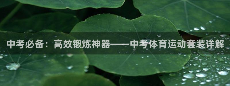 谈球吧体育官网：中考必备：高效锻炼神器——中考体育运动套装详解